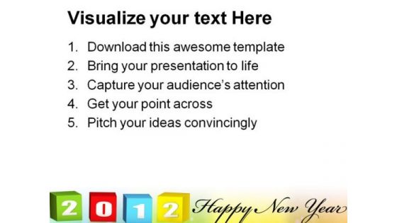 New Year Blocks Shapes PowerPoint Templates And PowerPoint Backgrounds 1011