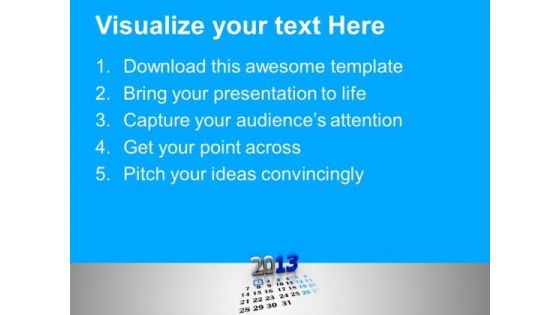 New Year Calendar Holidays PowerPoint Templates Ppt Backgrounds For Slides 0113
