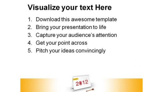 New Year Calendar Symbol PowerPoint Templates And PowerPoint Backgrounds 1011