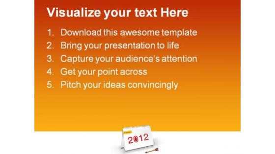 New Year Calendar Symbol PowerPoint Templates And PowerPoint Backgrounds 1011