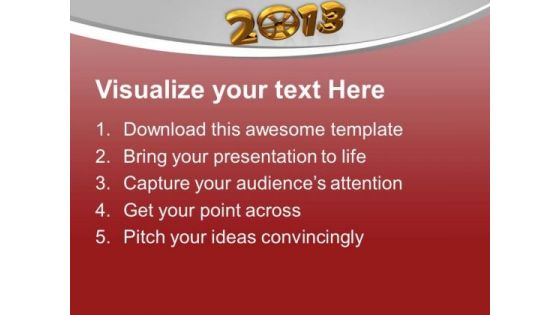 New Year Celebration For 2013 PowerPoint Templates Ppt Backgrounds For Slides 0413