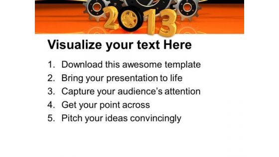 New Year Concept With Automobiles Industrial PowerPoint Templates Ppt Backgrounds For Slides 1212