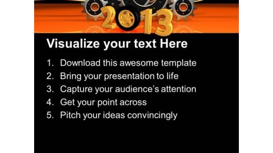 New Year Concept With Automobiles Industrial PowerPoint Templates Ppt Backgrounds For Slides 1212