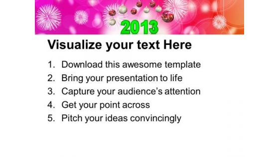 New Year Decoration With Unique Filigree Events PowerPoint Templates Ppt Backgrounds For Slides 1212