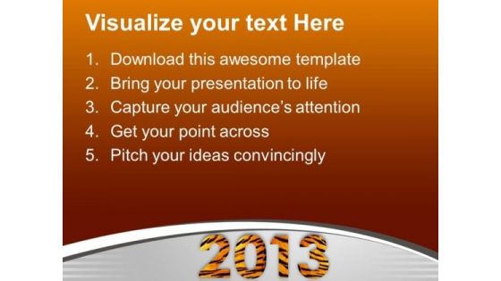 New Year Decorative Illustration PowerPoint Templates Ppt Backgrounds For Slides 0113