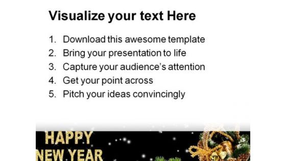 New Year Fire Works Festival PowerPoint Backgrounds And Templates 0111