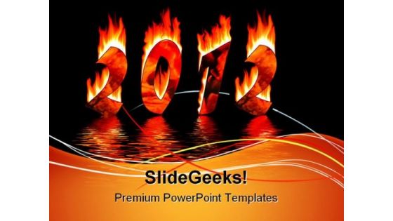 New Year Numbers In Fire Metaphor PowerPoint Templates And PowerPoint Backgrounds 1011
