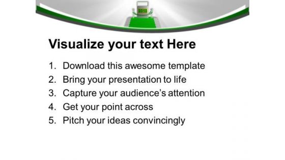 New Year On A Green Carpet Future PowerPoint Templates Ppt Backgrounds For Slides 0113