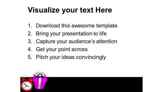 New Year Presents With Clock Business PowerPoint Templates Ppt Background For Slides 1112