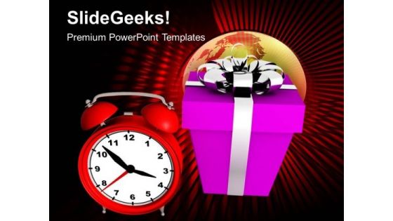 New Year Presents With Clock Business PowerPoint Templates Ppt Background For Slides 1112