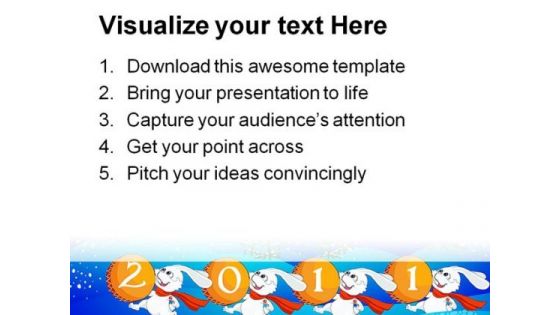 New Year Rabbits 2011 Future PowerPoint Templates And PowerPoint Backgrounds 0411