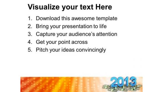 New Year With Dollar Notes Finance PowerPoint Templates Ppt Backgrounds For Slides 1112