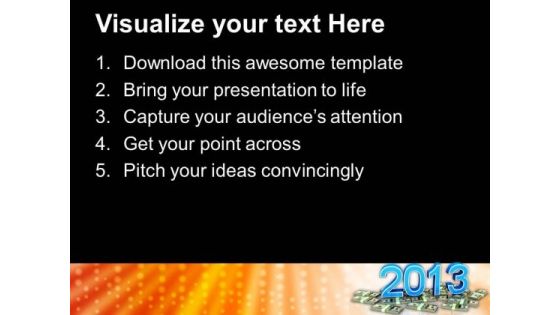 New Year With Dollar Notes Finance PowerPoint Templates Ppt Backgrounds For Slides 1112