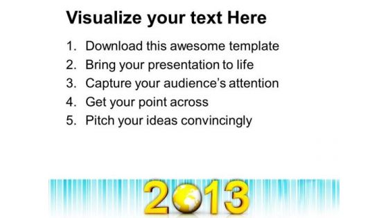 New Year With Globe Business Concept PowerPoint Templates Ppt Backgrounds For Slides 1112