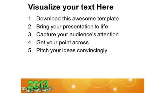 New Year With Money Business Concept PowerPoint Templates Ppt Backgrounds For Slides 1112