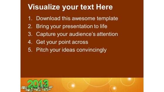 New Year With Money Business Concept PowerPoint Templates Ppt Backgrounds For Slides 1112