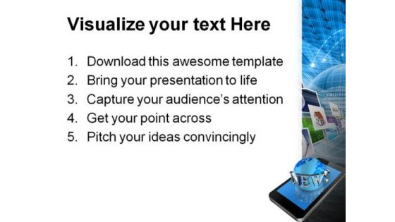 News On Mobile Communication PowerPoint Templates And PowerPoint Backgrounds 0611
