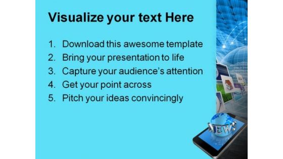 News On Mobile Communication PowerPoint Templates And PowerPoint Backgrounds 0611