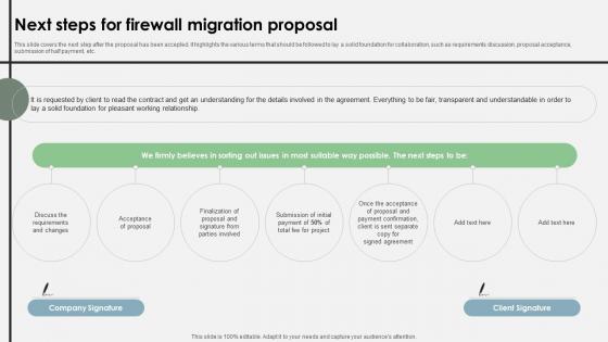 Next Steps For Firewall Migration Proposal
