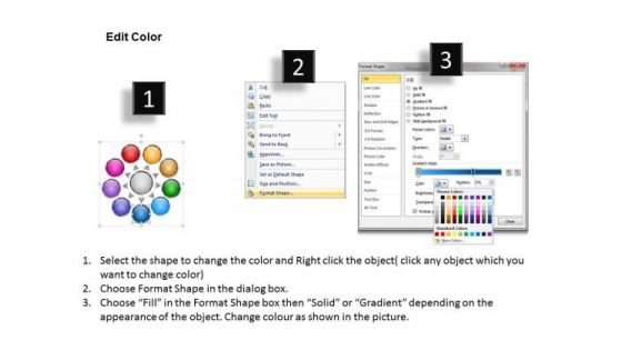 Nine Stages Diverging Factors Flow Chart Arrows Network Software PowerPoint Templates