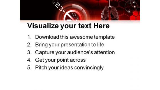 No Smoking Health PowerPoint Templates And PowerPoint Backgrounds 0211