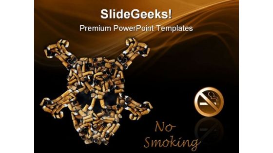 No Smoking Health PowerPoint Templates And PowerPoint Backgrounds 0811