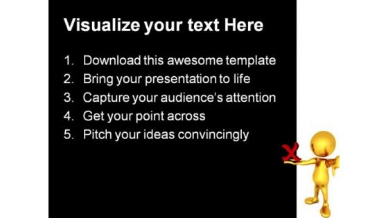 No Thumbs Down Business PowerPoint Templates And PowerPoint Backgrounds 0311
