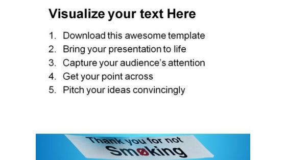 Not Smoking Globe PowerPoint Template 1110