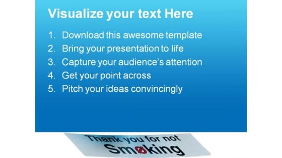 Not Smoking Globe PowerPoint Template 1110