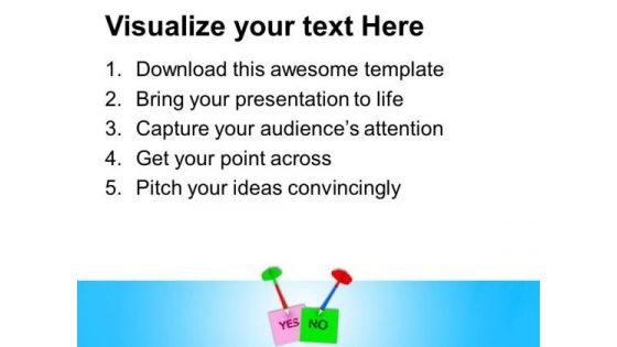 Note Papers Yes And No Communication PowerPoint Templates Ppt Backgrounds For Slides 0313