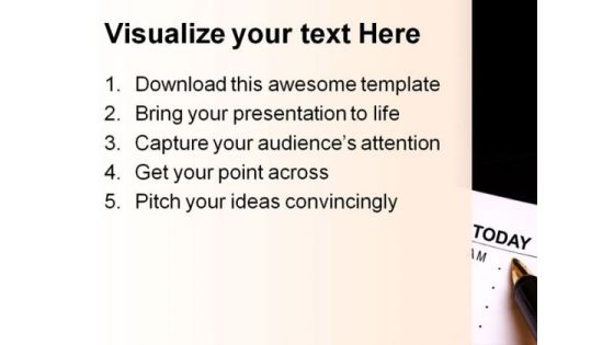 Notes For Today Business PowerPoint Templates And PowerPoint Backgrounds 0311