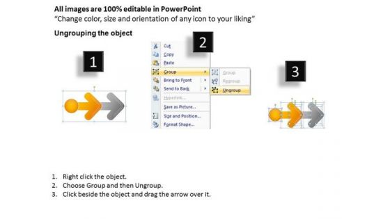 Noticeable Arrow Presentation 2 Stages Free Examples Of Business Plan PowerPoint Slides