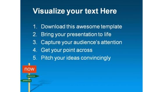 Now Signpost Business PowerPoint Themes And PowerPoint Slides 0611