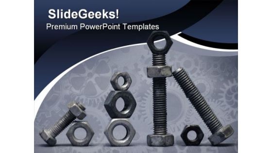 Nuts And Bolts Industrial PowerPoint Templates And PowerPoint Backgrounds 0711