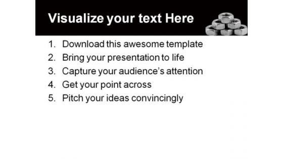 Nuts Industrial PowerPoint Template 0610