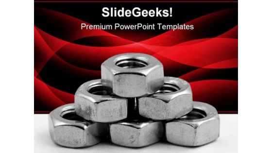 Nuts Industrial PowerPoint Template 0610