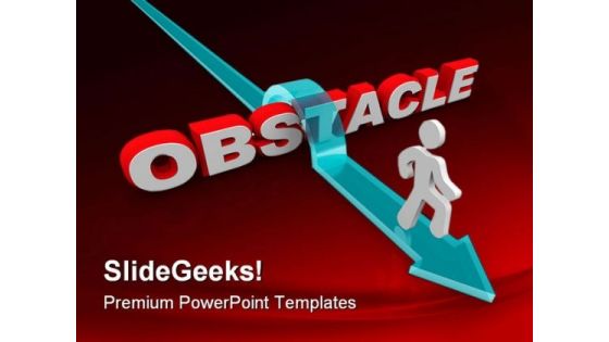 Obstacle Business PowerPoint Background And Template 1210