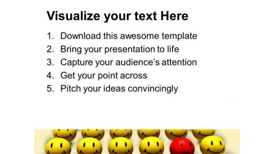 Odd One Out Smiley Spreading Happiness PowerPoint Templates Ppt Backgrounds For Slides 0113