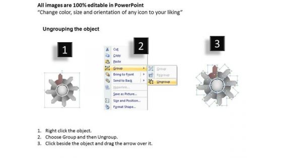 Of Colorful Diverging 8 Arrows Relative Circular Flow Process PowerPoint Slides