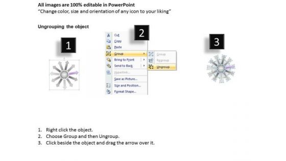 Of Diverging Approaches Using 11 Arrows Relative Cycle Network PowerPoint Templates