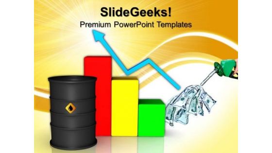 Oil Barrel With Finance Graph Business PowerPoint Templates And PowerPoint Themes 0812