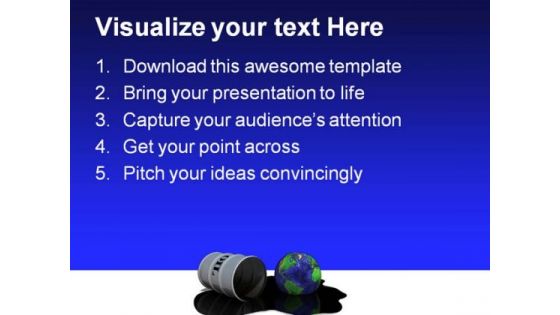 Oil Drum Earth PowerPoint Backgrounds And Templates 1210