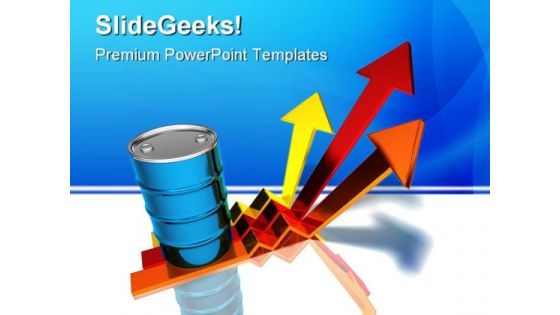 Oil Prices Rising Industrial PowerPoint Background And Template 1210