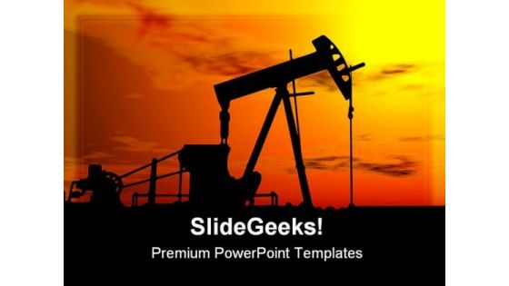 Oil Pump Machine Industrial PowerPoint Templates And PowerPoint Backgrounds 0611