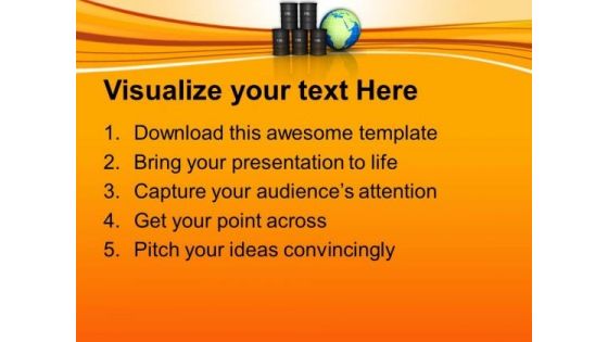 Oil Trading Concept Globe Business PowerPoint Templates Ppt Backgrounds For Slides 0113