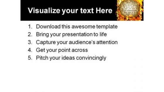 Old Text Flame Education PowerPoint Templates And PowerPoint Backgrounds 0211