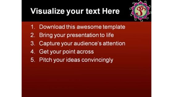 Om Religion PowerPoint Template 0610