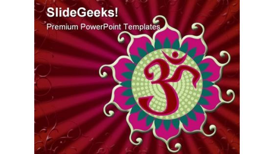 Om Religion PowerPoint Template 0610