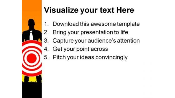 On Target Team Business PowerPoint Background And Template 1210