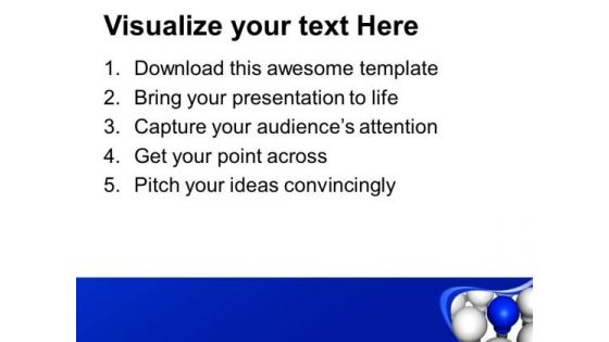 One Blue Bulb Among White Bulbs PowerPoint Templates Ppt Backgrounds For Slides 0213